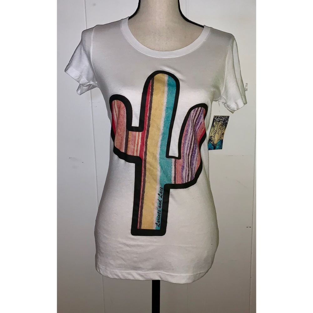Rainbow cactus tee